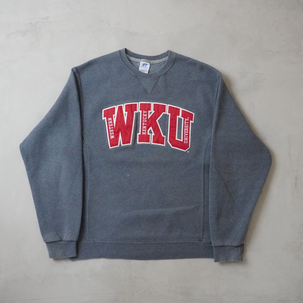 Vintage WKU Sweatshirt Medium Mens Gray Western Kentucky University Russell